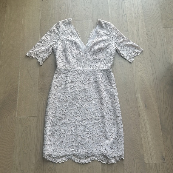 Reiss Cream Lace Dress - Picture 7 of 9